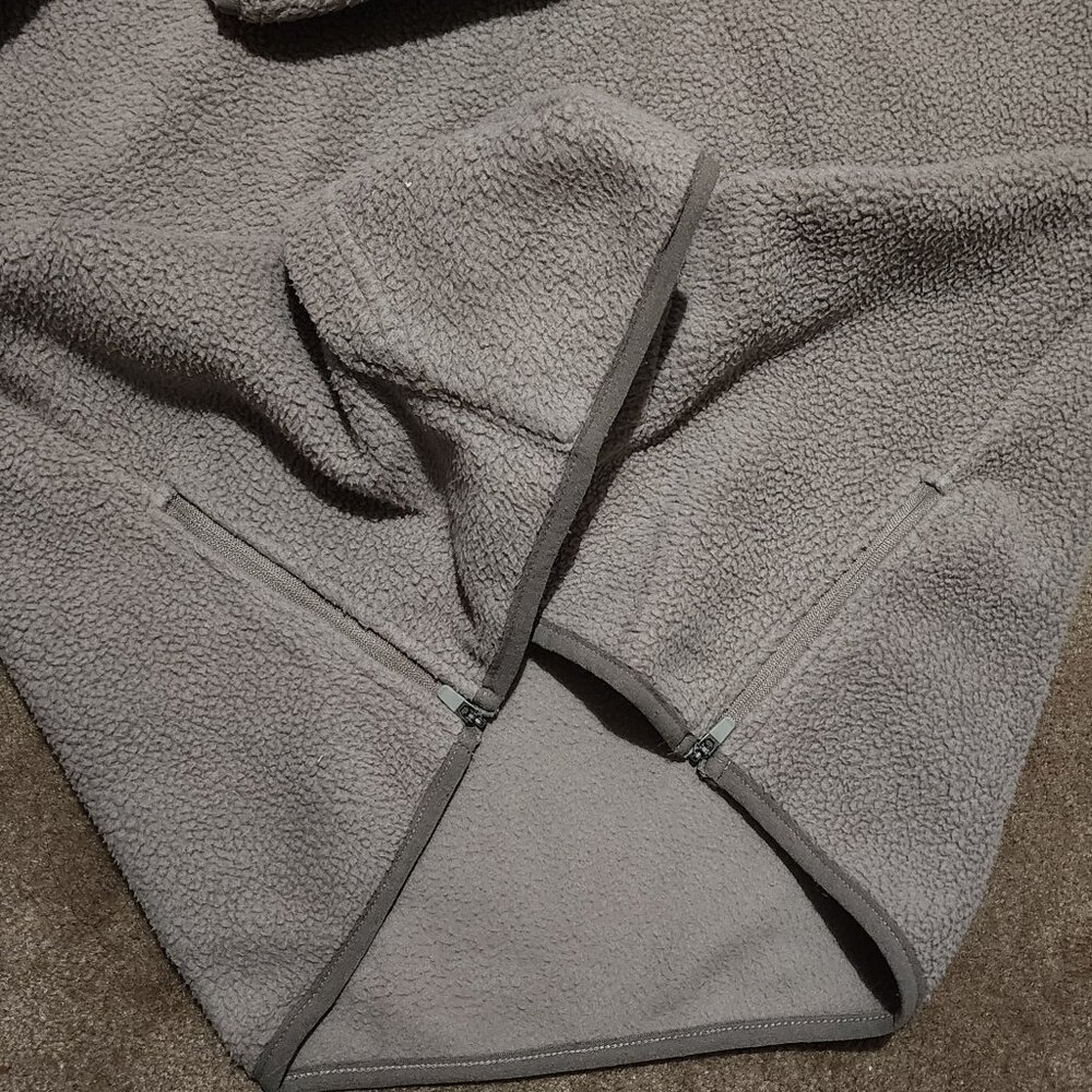 Tan Fleece Drawstring Hoodie By Eddie Bauer Sz Lg - Picture 6 of 7